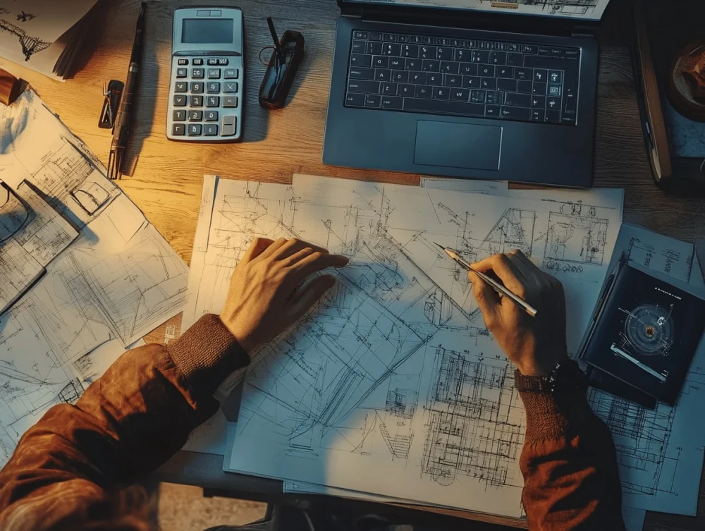 محاسبه‌های ریاضی و هندسی در طراحی پلان معمارانه
