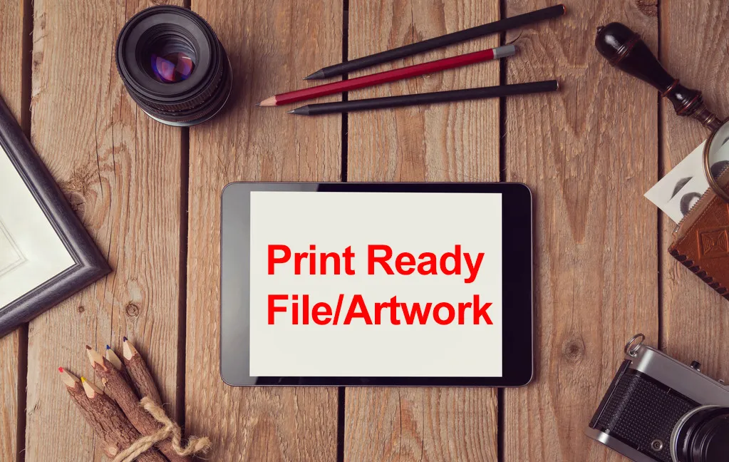 فایل PrintReady آماده چاپ با حاشیه برش، رنگهای CMYK و فونتهای جاسازیشده