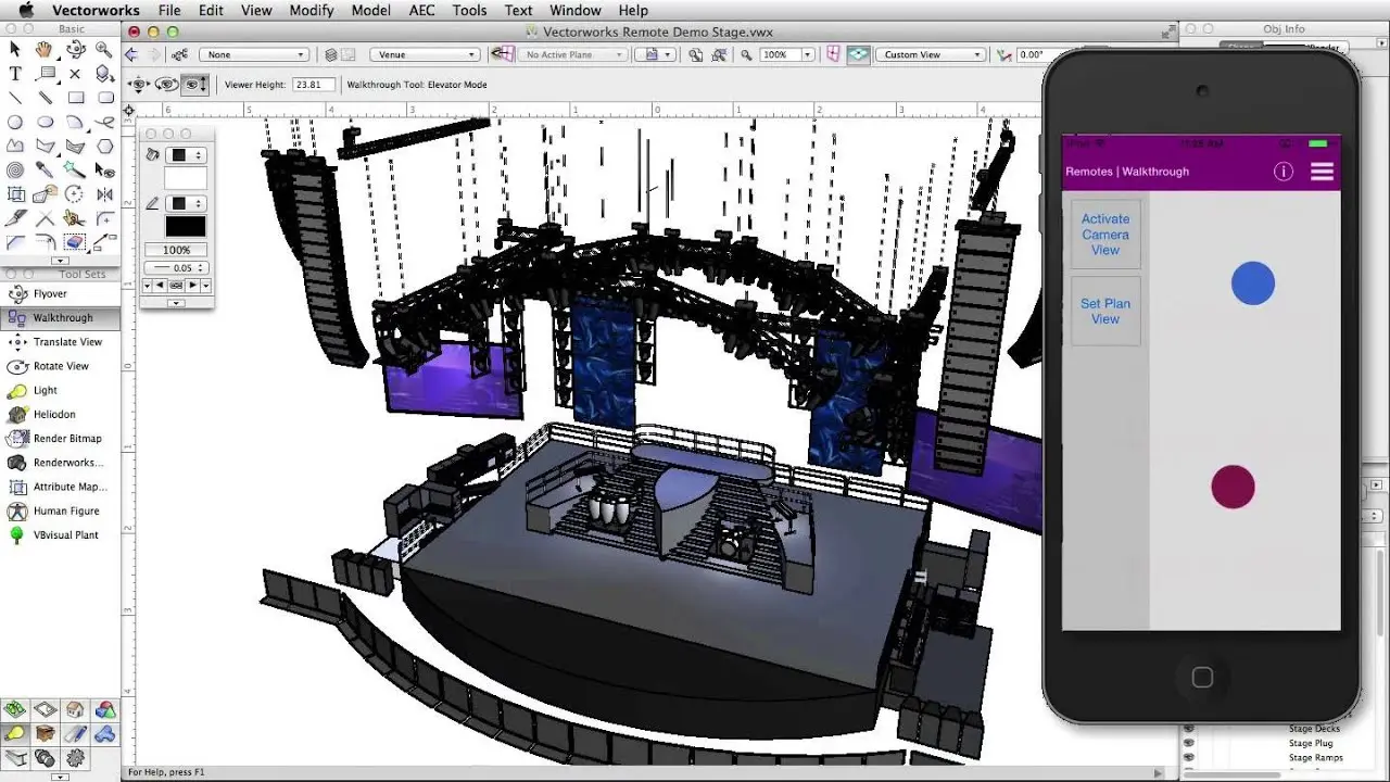 نمونه‌ای از طراحی معماری با استفاده از Vectorworks و نمایش جزئیات فنی